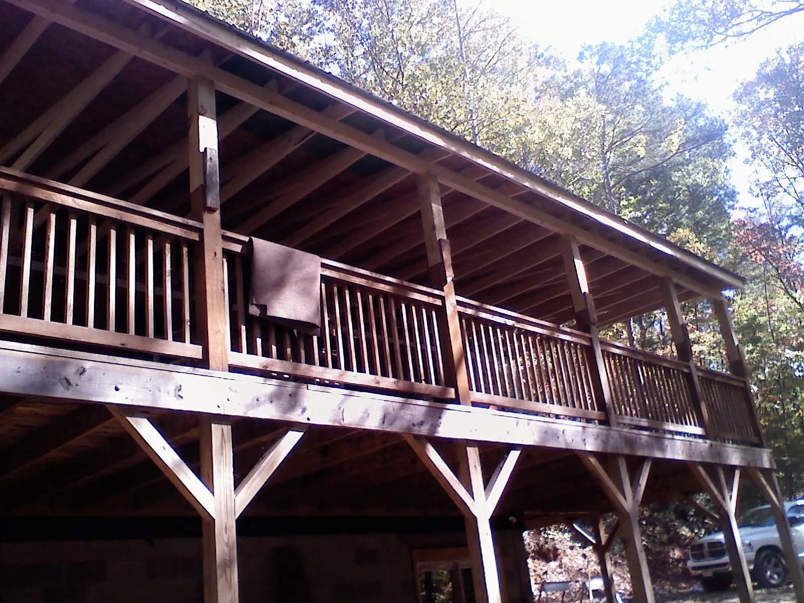 Timber framing under a new elevated porch and deck — Roof Leak Repair in Penney Farms by Roofing Brothers